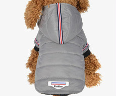 Winter Pet Dog Clothes Warm Down Jacket Waterproof Coat Hoodies for Chihuahua Small Medium Dogs Puppy, Size:XL(Grey)