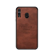 PINWUYO Shockproof Waterproof Full Coverage PC + TPU + Skin Protective Case for Galaxy M30 (Brown)