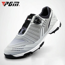 PGM Golf Knob Buckle Lace Sneakers Outdoor Sport Non-slip Shoes for Men(Color:Black Gray Size:41)