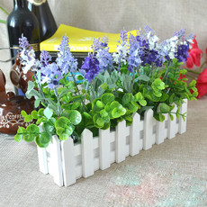 Wooden Flower Planter Fence Storage Holder Pot without Foam, Size: 30cm x 7.5cm x 8cm