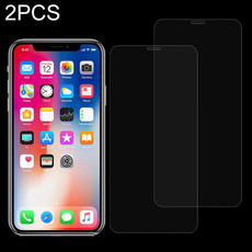 For iPhone XS / X 2pcs 9H 2.5D Tempered Glass Film