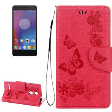 For Lenovo  K6 5.0 inch Butterflies Embossing Horizontal Flip Leather Case with Holder & Card Slots & Wallet & Lanyard(Red) For Lenovo  K6 5.0 inch Butterflies Embossing Horizontal Flip Leather Case with Holder & Card Slots & Wallet & Lanyard(Red)