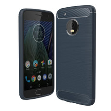 For Motorola Moto G5 Plus Brushed Carbon Fiber Texture Shockproof TPU Protective Cover Case(Blue) For Motorola Moto G5 Plus Brushed Carbon Fiber Texture Shockproof TPU Protective Cover Case(Blue)