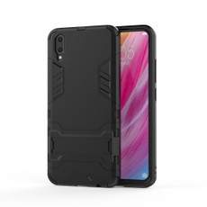 Shockproof PC + TPU  Case for Vivo V11 (V11 Pro), with Holder(Black)