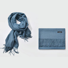 Autumn and Winter Season Classic Solid Color Imitation Cashmere Scarf, Size: 60 * 200cm(Baby Blue)