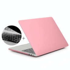 ENKAY Hat-Prince 2 in 1 Frosted Hard Shell Plastic Protective Case + Europe Version Ultra-thin TPU Keyboard Protector Cover for 2016 MacBook Pro 15.4 Inch with Touch Bar (A1707) (Pink)