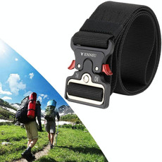 ENNIU 5cm Wide High-quality Powerful Nylon Belt Adjustable Multifunction Training Belts for Men(Black)