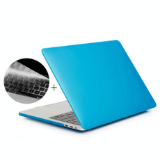 ENKAY Hat-Prince 2 in 1 Frosted Hard Shell Plastic Protective Case + US Version Ultra-thin TPU Keyboard Protector Cover for 2016 New MacBook Pro 15.4 inch with Touchbar (A1707)(Blue)