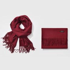 Autumn and Winter Season Classic Solid Color Imitation Cashmere Scarf, Size: 60 * 200cm(Wind Red)