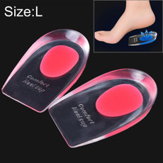 1 Pair Women Silicone Gel Comfort Heel Cups Pads Half Pads, Size: L(Pink) 1 Pair Women Silicone Gel Comfort Heel Cups Pads Half Pads, Size: L(Pink)