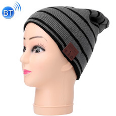 Bluetooth Warm Wide Stripe Knit Hat, Supports Phone Answering & Bluetooth Photo Taking & Music Playing