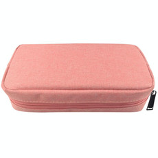 Simple Multi-functional Digital Device Travel Storage Bag for Phones, Power Bank, U-disk, Earphones, Data Cable and etc, Small Size: 16*11*5cm(Pink)