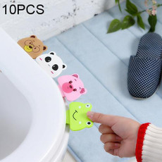 10 PCS Cute Cartoon Portable Convenient Toilet Lid Device Mention Toilet Set, Random Style Delivery