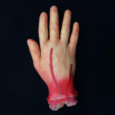 23cm Halloween Horror Props April Fool Day Party Prop Body Parts Decoration 5 Fingers Bloody Hand