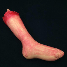 42cm Halloween Horror Props April Fool Day Party Prop Body Parts Decoration Long Bloody Foot