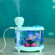 460ML Fish Tank Style Ultrasonic Aromatherapy Air Purifier Humidifier USB Atomizer with LED Night Light(Green) 460ML Fish Tank Style Ultrasonic Aromatherapy Air Purifier Humidifier USB Atomizer with LED Night Light(Green)