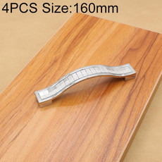 4 PCS Crystal Color Diamond Modern Wardrobe Door Cabinet Wine Cabinet Fashion Drawer Handle, Hole Distance: 160mm(Silver)