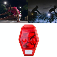 Multifunctional Outdoor Bicycling Running Warning Light Bicycle Taillight LED Back Clip Light(Red)