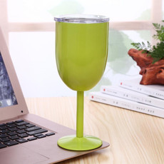New Fashion Stainless Steel Vacuum Cup Red Wine Cocktail Goblet Creative Gift(Green)