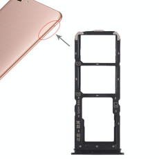 For Vivo Y71 2 x SIM Card Tray + Micro SD Card Tray (Black)