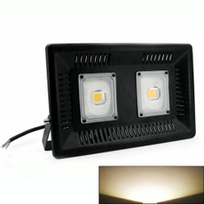 100W Waterproof LED Floodlight Lamp, 2 x 48 LED SMD 2835, Luminous Flux: > 8000LM, PF > 0.9, RA > 80, AC 90-140V(Warm White)