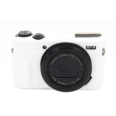 PULUZ Soft Silicone Protective Case for Canon EOS G7 X Mark II(White)
