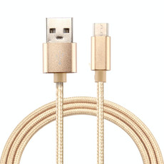 Knit Texture USB to USB-C / Type-C Data Sync Charging Cable, Cable Length: 2m, 3A Output(Gold)
