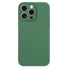 For iPhone 15 Pro Pure Color Liquid Silicone Fine Pore Phone Case(Clover Green)
