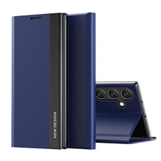 For Samsung Galaxy M34 5G Side Electroplated Adsorption Leather Phone Case(Sapphire blue) For Samsung Galaxy M34 5G Side Electroplated Adsorption Leather Phone Case(Sapphire blue)