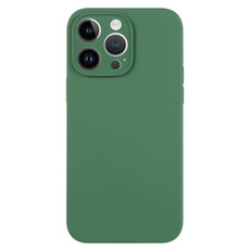 For iPhone 14 Pro Pure Color Liquid Silicone Fine Pore Phone Case(Clover Green)