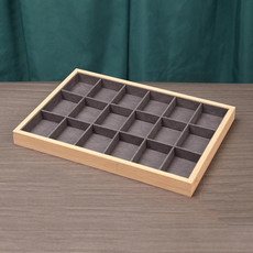 Bamboo Wood Jewelry Display Pallet Jewelry Storage Display Tray, Style: 18 Grid Tray Bamboo Wood Jewelry Display Pallet Jewelry Storage Display Tray, Style: 18 Grid Tray