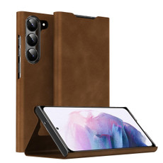 For Samsung Galaxy S21+ 5G Magnetic Napa Texture Leather Phone Case with Holder(Brown) For Samsung Galaxy S21+ 5G Magnetic Napa Texture Leather Phone Case with Holder(Brown)