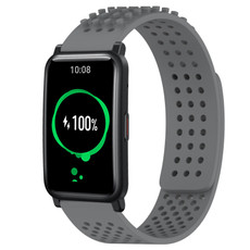 For Honor Watch ES 20mm Holes Breathable 3D Dots Silicone Watch Band(Grey) For Honor Watch ES 20mm Holes Breathable 3D Dots Silicone Watch Band(Grey)