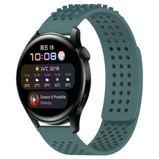 For Huawei Watch 3 22mm Holes Breathable 3D Dots Silicone Watch Band(Olive Green) For Huawei Watch 3 22mm Holes Breathable 3D Dots Silicone Watch Band(Olive Green)