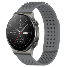 For Huawei GT2 Pro 22mm Holes Breathable 3D Dots Silicone Watch Band(Grey) For Huawei GT2 Pro 22mm Holes Breathable 3D Dots Silicone Watch Band(Grey)