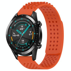 For Huawei GT2 46mm 22mm Holes Breathable 3D Dots Silicone Watch Band(Orange) For Huawei GT2 46mm 22mm Holes Breathable 3D Dots Silicone Watch Band(Orange)