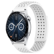 For Huawei Watch GT3 46mm 22mm Holes Breathable 3D Dots Silicone Watch Band(White) For Huawei Watch GT3 46mm 22mm Holes Breathable 3D Dots Silicone Watch Band(White)
