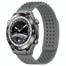 For Huawei Watch Ultimate 22mm Holes Breathable 3D Dots Silicone Watch Band(Grey) For Huawei Watch Ultimate 22mm Holes Breathable 3D Dots Silicone Watch Band(Grey)