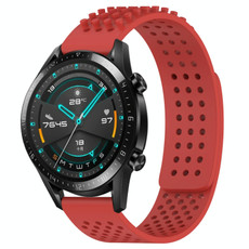 For Huawei GT2 46mm 22mm Holes Breathable 3D Dots Silicone Watch Band(Red) For Huawei GT2 46mm 22mm Holes Breathable 3D Dots Silicone Watch Band(Red)