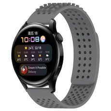 For Huawei Watch 3 22mm Holes Breathable 3D Dots Silicone Watch Band(Grey) For Huawei Watch 3 22mm Holes Breathable 3D Dots Silicone Watch Band(Grey)