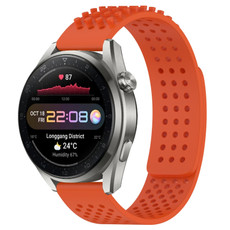 For Huawei Watch 3 Pro New 22mm Holes Breathable 3D Dots Silicone Watch Band(Orange) For Huawei Watch 3 Pro New 22mm Holes Breathable 3D Dots Silicone Watch Band(Orange)