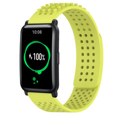 For Honor Watch ES 20mm Holes Breathable 3D Dots Silicone Watch Band(Lime Green) For Honor Watch ES 20mm Holes Breathable 3D Dots Silicone Watch Band(Lime Green)