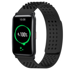 For Honor Watch ES 20mm Holes Breathable 3D Dots Silicone Watch Band(Black) For Honor Watch ES 20mm Holes Breathable 3D Dots Silicone Watch Band(Black)