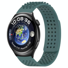 For Huawei Watch 4 22mm Holes Breathable 3D Dots Silicone Watch Band(Olive Green) For Huawei Watch 4 22mm Holes Breathable 3D Dots Silicone Watch Band(Olive Green)