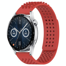 For Huawei Watch GT3 46mm 22mm Holes Breathable 3D Dots Silicone Watch Band(Red) For Huawei Watch GT3 46mm 22mm Holes Breathable 3D Dots Silicone Watch Band(Red)