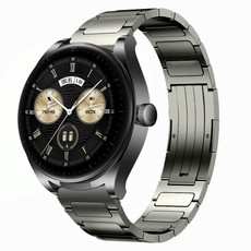 For Huawei Watch Buds 22mm I-Shaped Titanium Alloy Watch Band(Grey)