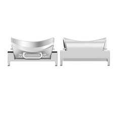For Samsung Galaxy Watch5 / 5 Pro 20mm 1 Pair Button Style Curved Metal Watch Band Connector(Silver)