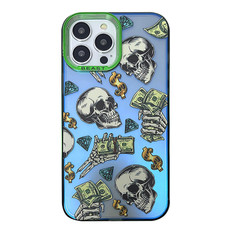 For iPhone 13 Pro Aurora Series Painted Pattern Phone Case(Skull) For iPhone 13 Pro Aurora Series Painted Pattern Phone Case(Skull)