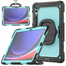 For Samsung Galaxy Tab S9+ D Type Silicone Hybrid PC Tablet Case with Handle Holder(Light Blue PC) For Samsung Galaxy Tab S9+ D Type Silicone Hybrid PC Tablet Case with Handle Holder(Light Blue PC)