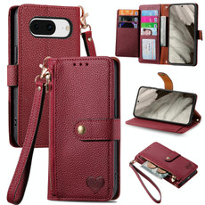 For Google Pixel 6 Love Zipper Lanyard Leather Phone Case(Red) For Google Pixel 6 Love Zipper Lanyard Leather Phone Case(Red)